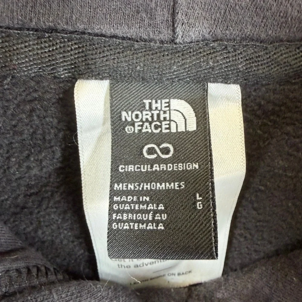 The North Face Hoodie Mens Large Black Pullover Logo Fleece‎ Sweatshirt Graphic
